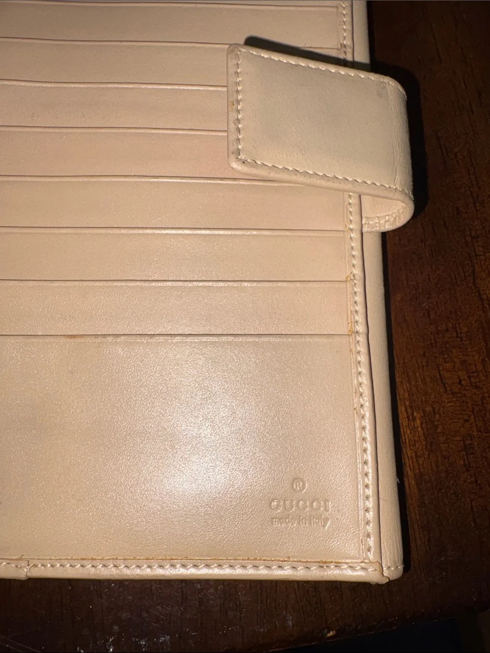 Low start Gucci Vtg Leather Flap Continental Wallet in a box. In GUC. Authentic - Picture 4 of 15